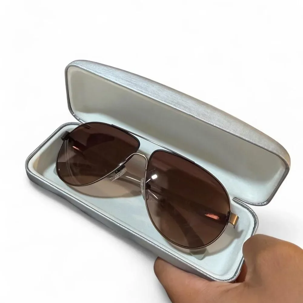 Calvin-Klein-Jeans Unisex Grey and Silver Sunglasses